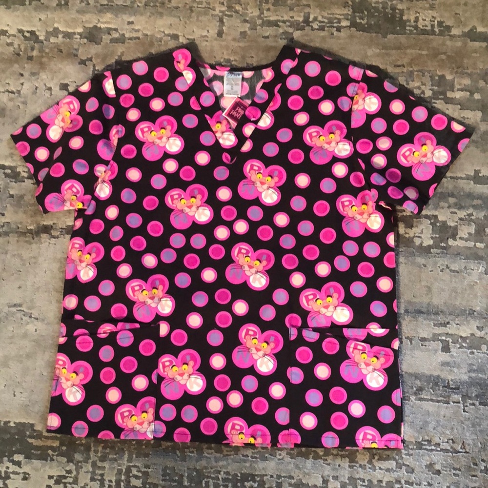 🍭NWT | Pink Panther Scrub Top 🩺